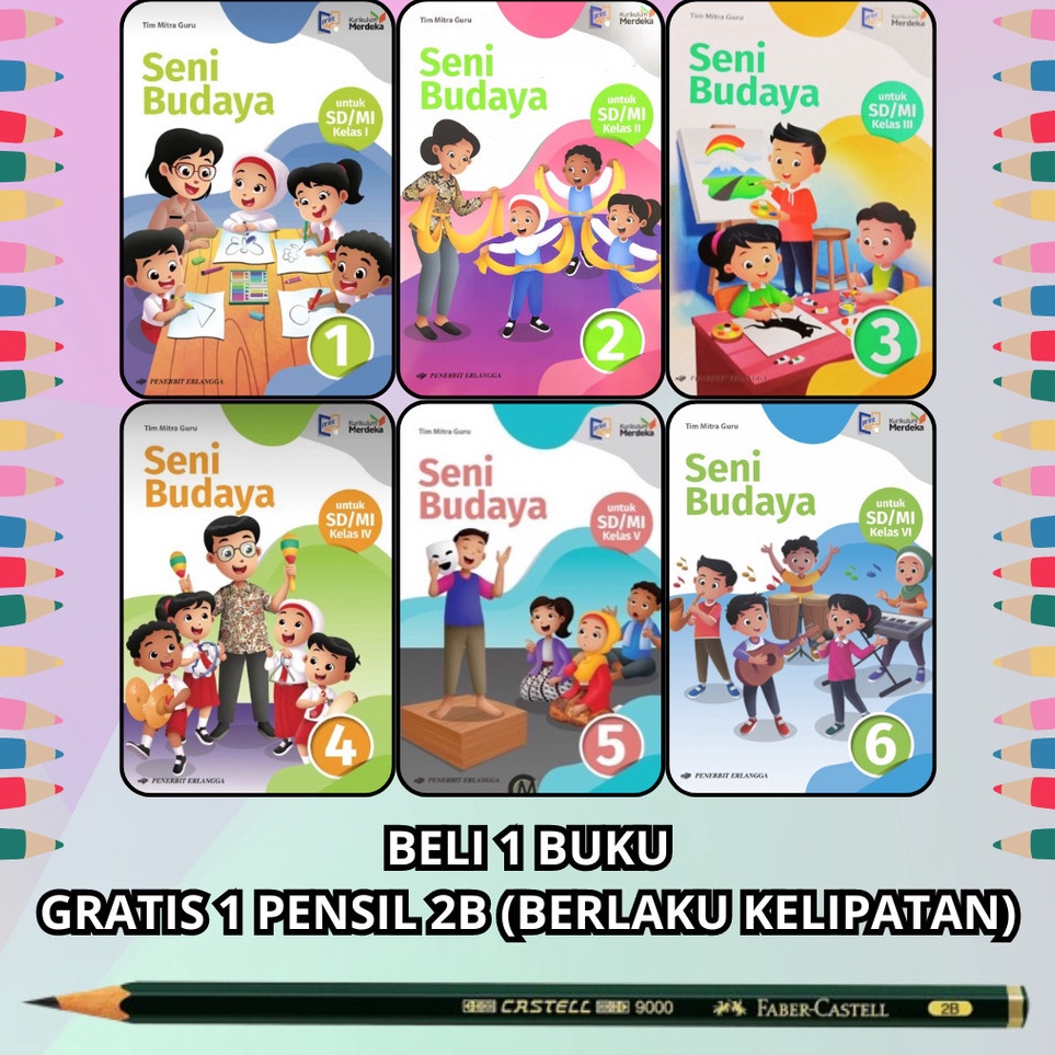 Jual Buku Seni Budaya SDMI Kelas 1 2 3 4 5 6 Penerbit Erlangga ...