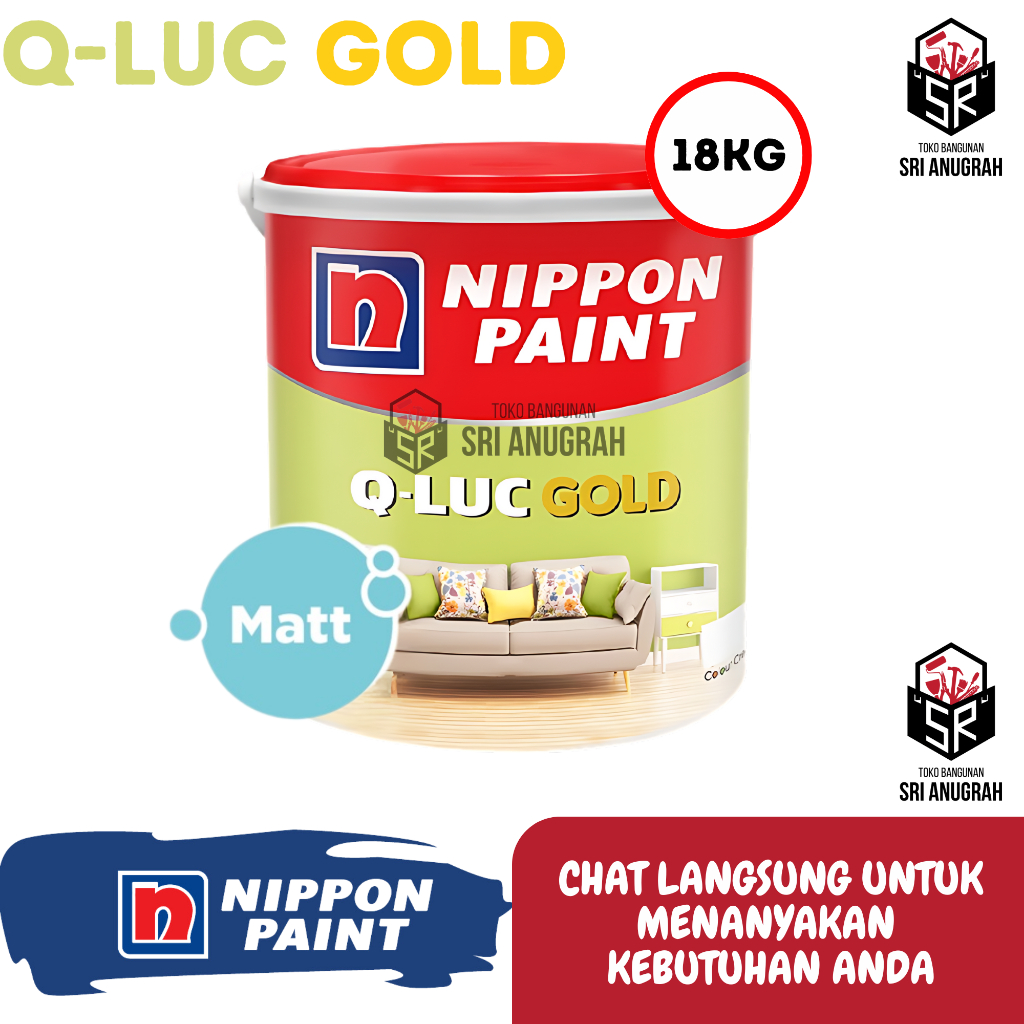 Jual NIPPON PAINT Q LUC GOLD Cat Tembok Interior Qluc Mesin Tinting