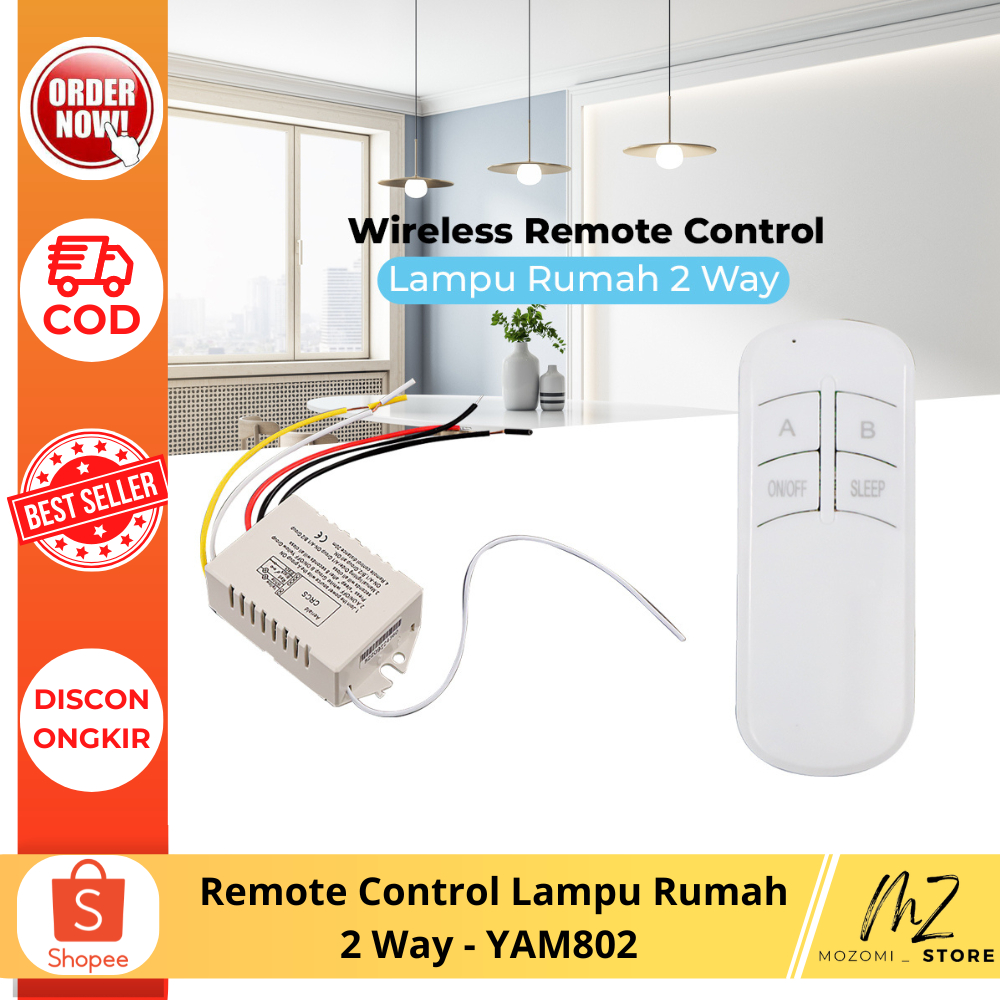 Jual Remote Control Lampu Rumah 2 Way / Sakelar Kontrol Jarak Jauh ...