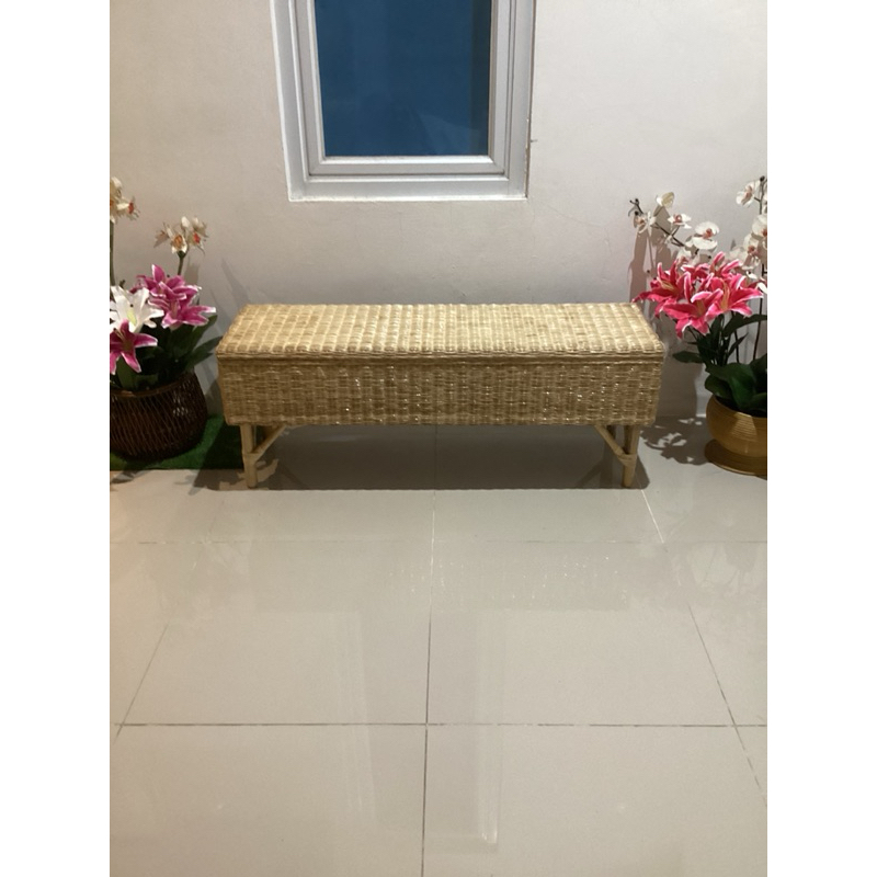 Jual Rotan Bench Terbaru/Storage Box Serba Guna/120x37x45cm | Shopee ...