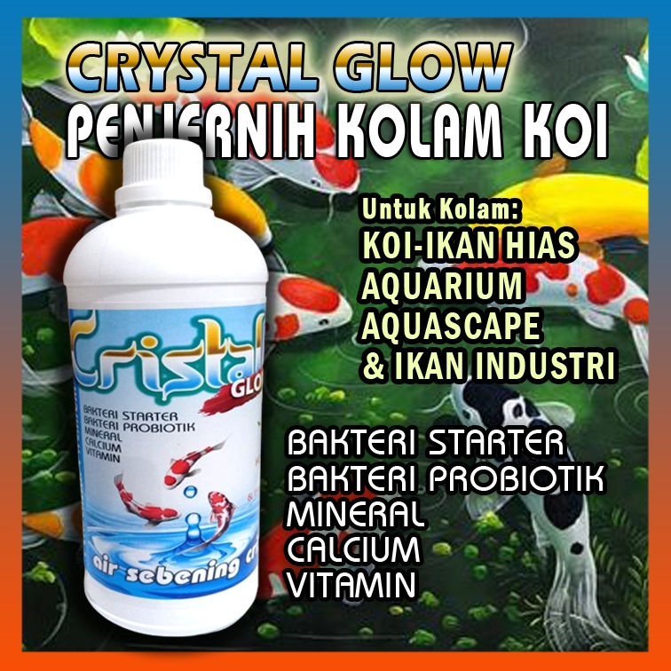 Jual Crystal Glow 1000ml Penjernih Kolam Premium Bakteri Starter