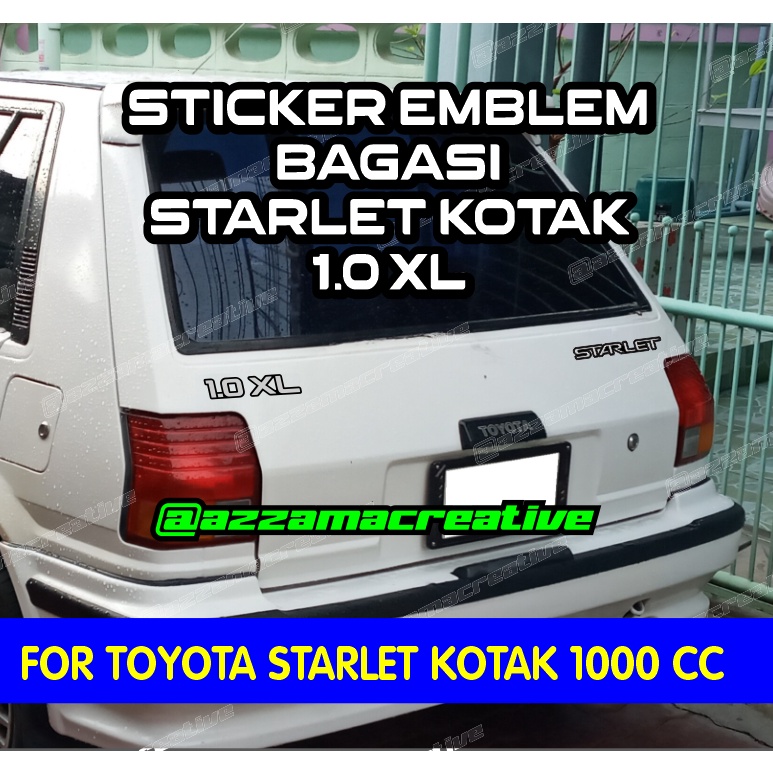 Jual SUPER Stiker 1 XL Starlet Kotak Replika Emblem | Shopee Indonesia