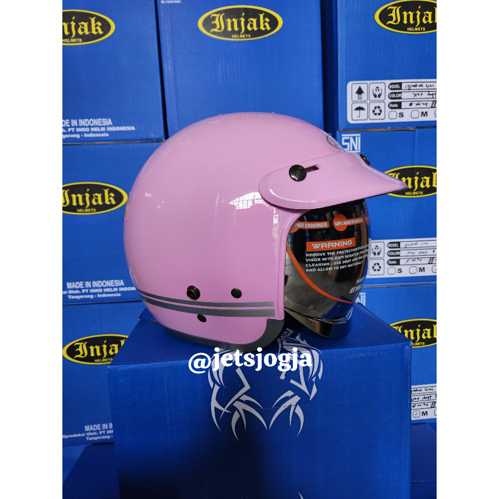 Jual Helm injak 06 open face | helm bogo retro injak 06 kaca dalam ...