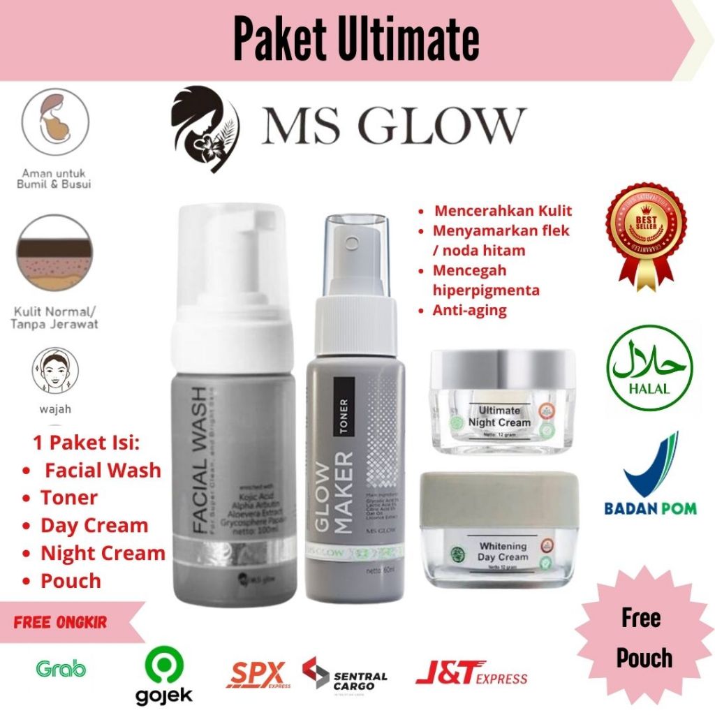 Jual Ms Glow Paket Wajah Termurah Paket Ultimate Full Barcode Original