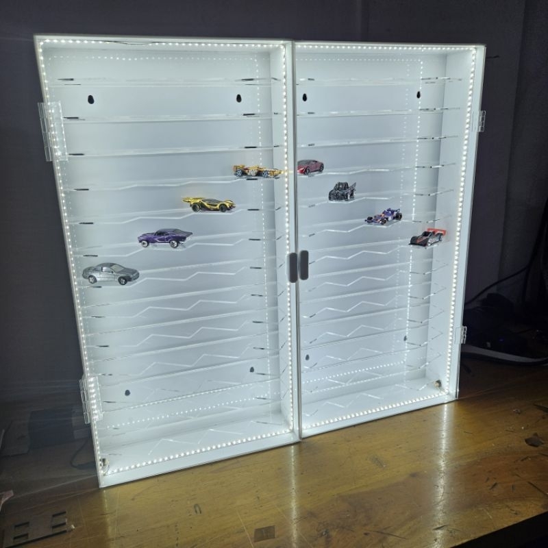 Jual rak display serong 52 + 52 full lampu led | Shopee Indonesia