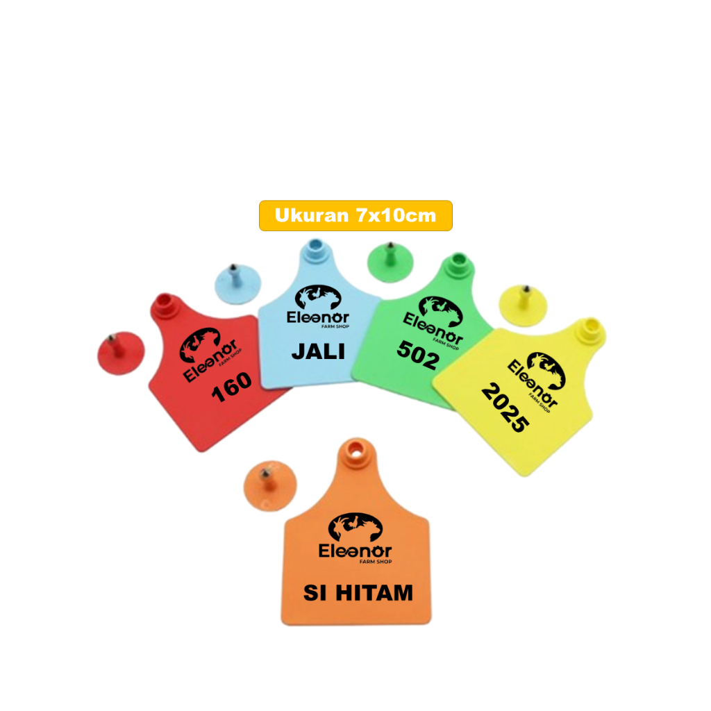 Jual Eartag Custom Sapi Nama dan Nomor Ear Tag Penanda Telinga Sapi ...