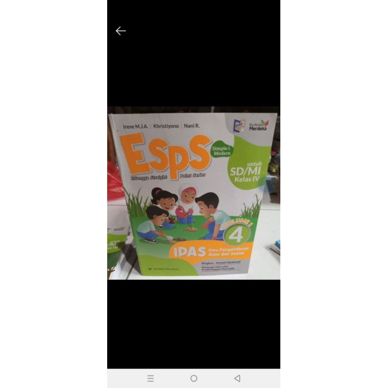 Jual IPAS ILMU PENGETAHUAN ALAM & SOSIAL VOLUME 1 UNTUK SD KELAS 4 ...