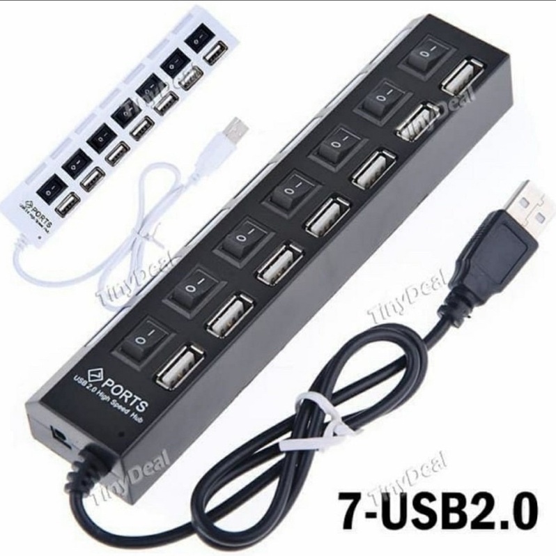 Jual USB HUB 4 PORT 4 USB ON/OFF - USB HUB 7 USB 7 PORT ON/OFF | Shopee ...