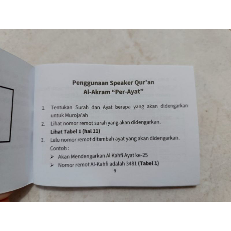 Jual Buku Panduan Manual Speaker Quran Al-Akram | Shopee Indonesia