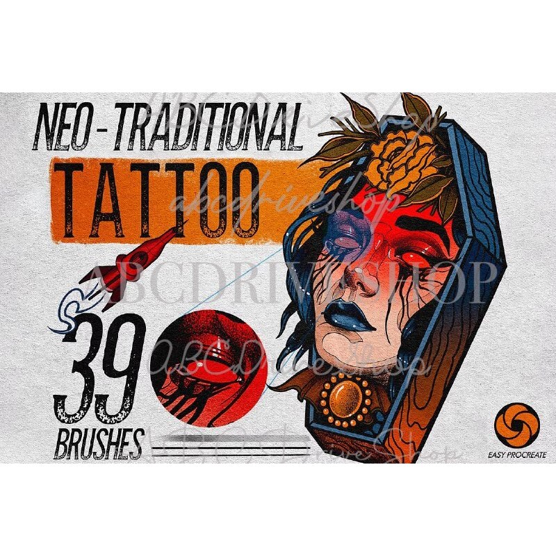 Jual Procreate Brush - Neo-Traditional Tattoo Brushes | Shopee Indonesia