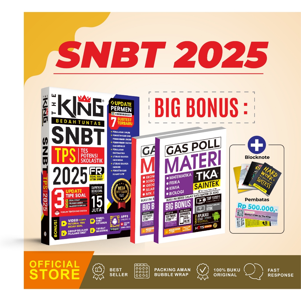 Jual EMC Buku Tps 2025 The King Bedah Tuntas Soal Dan Materi Tps Snbt ...