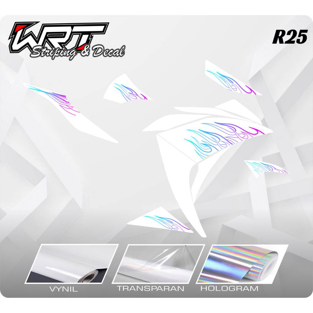 Jual Striping R25-Stiker Decal R25 Api Vol 3 (SUDAH TERPOTONG) | Shopee ...