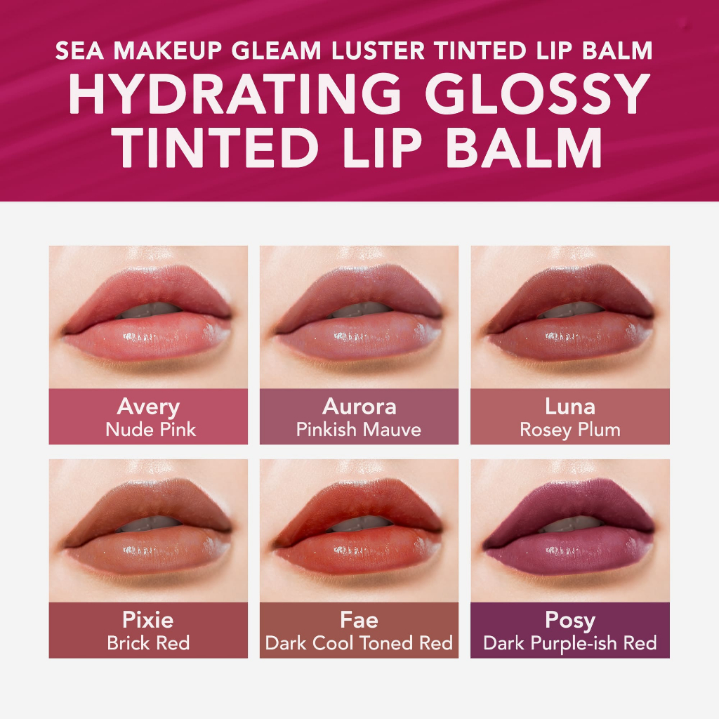 Jual Sea Makeup Hydrating Glossy Gleam Luster Tinted Lip Balm ...