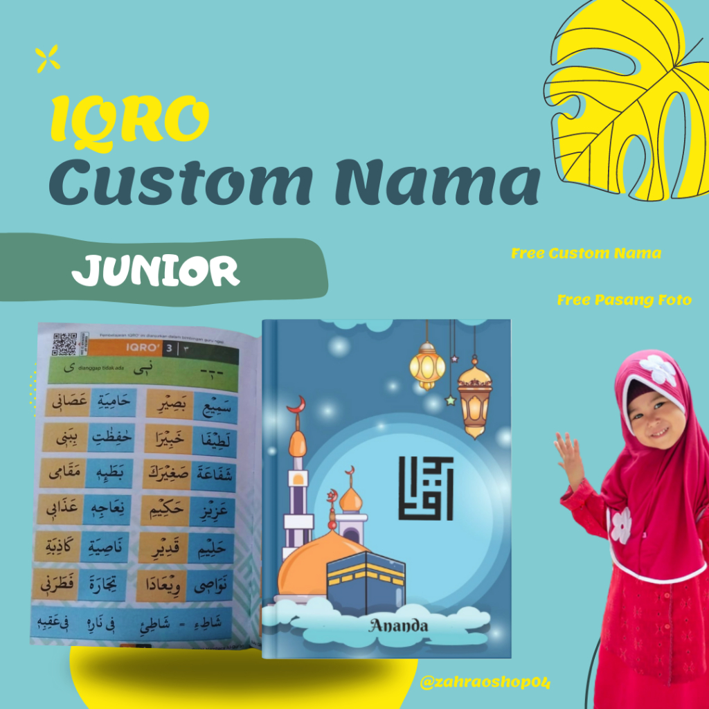 Jual IQRO CUSTOM NAMA ANAK SOFTCOVER (A5) - CUSTOM IQRO-CUSTOM-IQRO ...