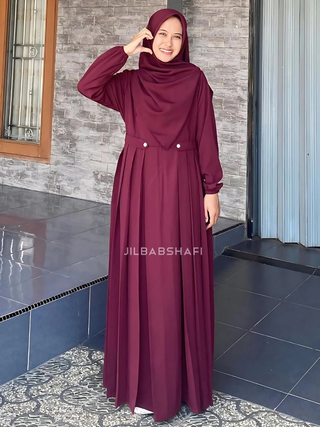 Tampilan Elegan Gamis Nikita