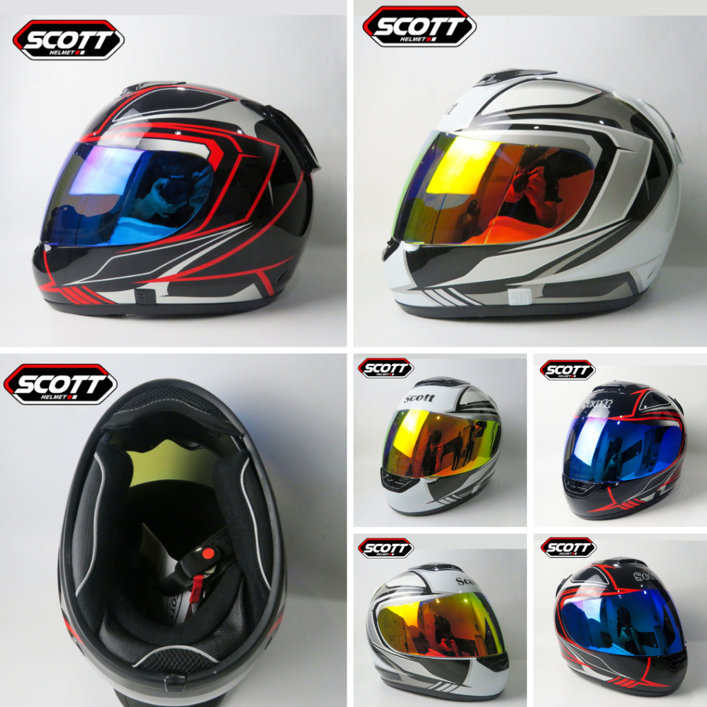Jual Paket Ganteng Scott FF RX 1/ Helm FullFace / Helm Ala-ala Copy ...