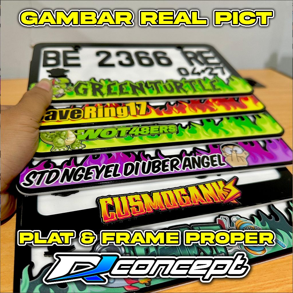 Jual Frame & Plat Nomor Akrilik Model Proper Custom Desain ( DKCONCEPT ...