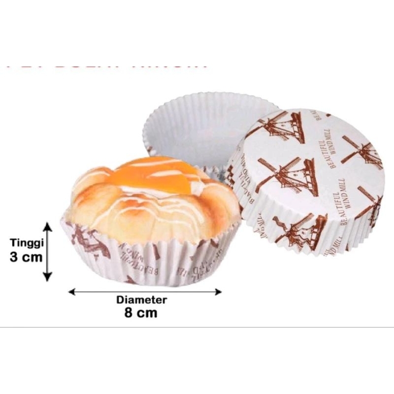Jual Cup Roti Laminasi Bulat DM 8Cm Winmild/KINCIR isi 100pcs | Shopee ...
