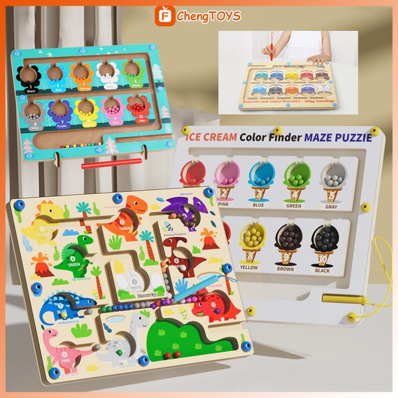 Jual FChengTOYS Magnetic Counting Toy Color Sorting Maze Color ...