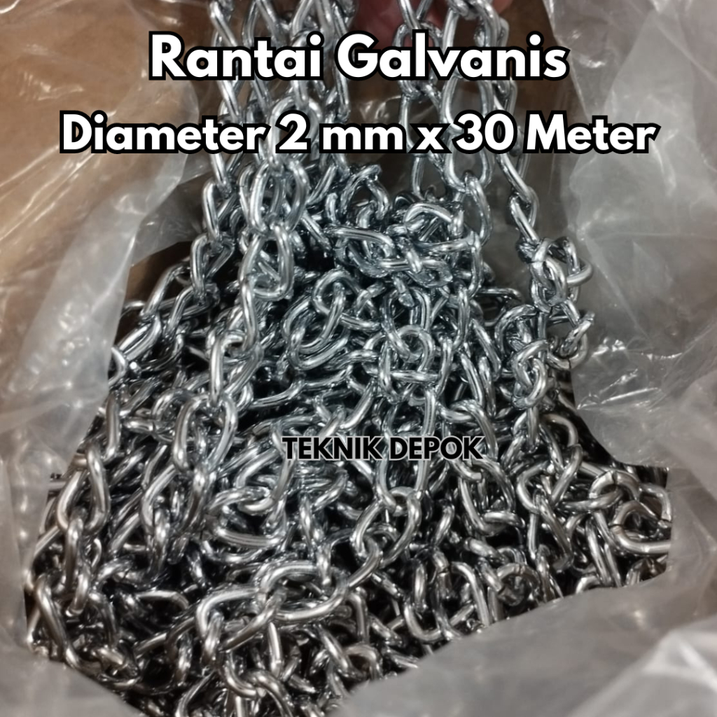 Jual PER-ROLL Rantai Mini Diameter 2 mm x Panjang 30 Meter Besi ...