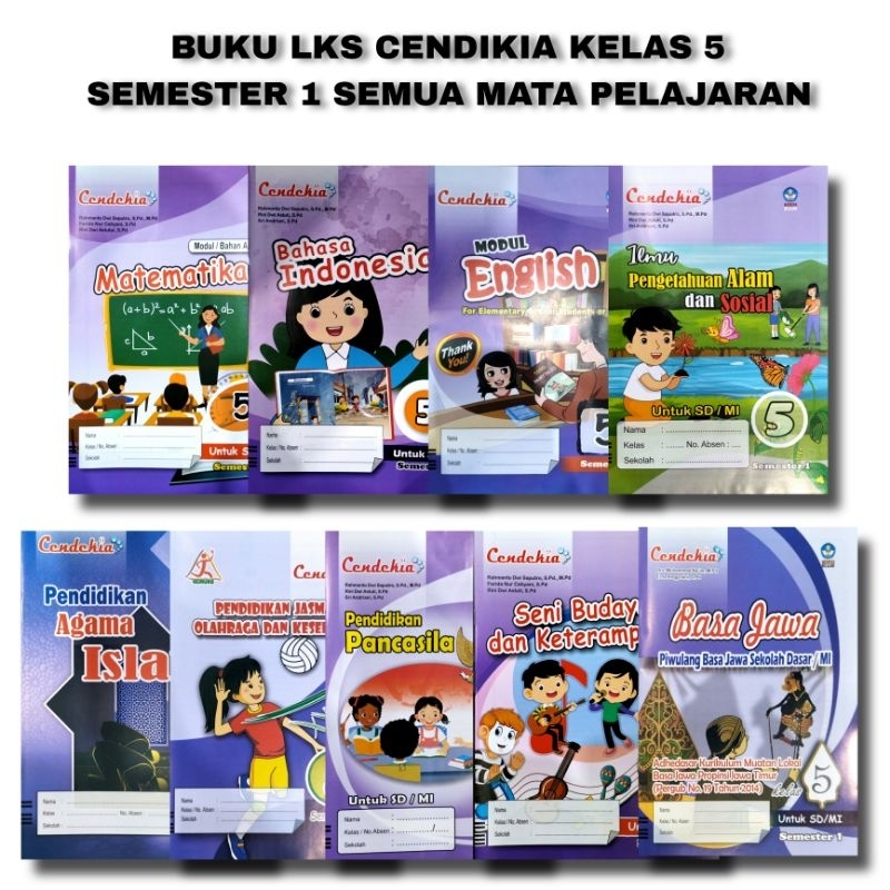 Jual BUKU LKS CENDIKIA SD KELAS 5 SEMESTER 1 SEMUA MATA PELAJARAN ...