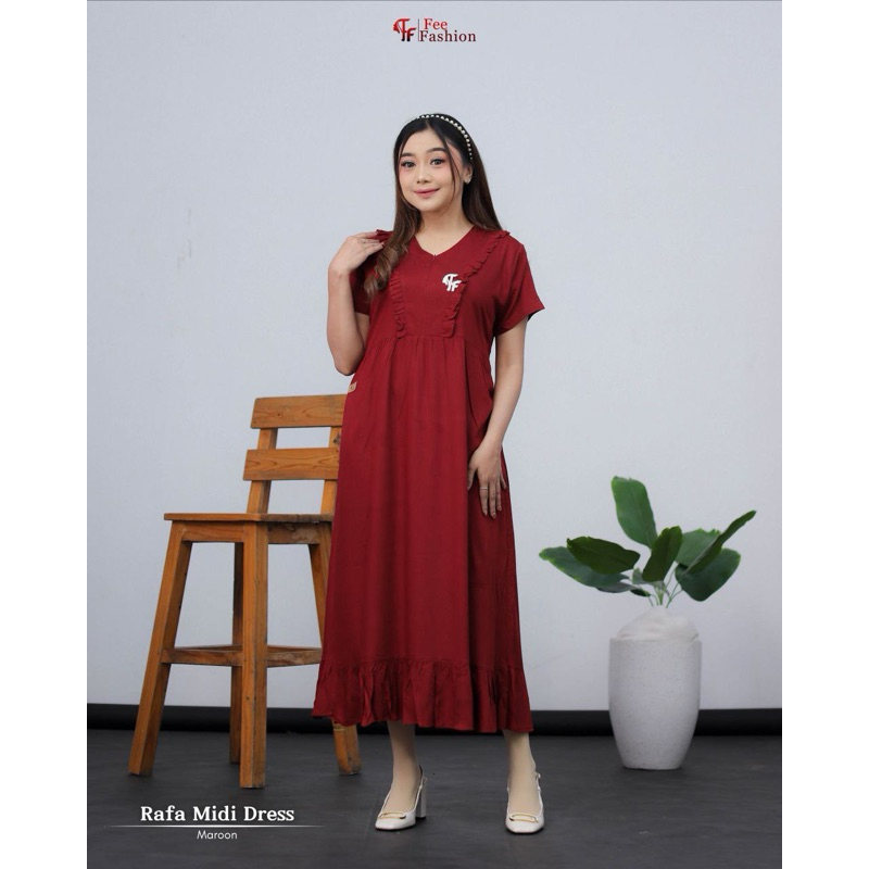 Jual RAFA MIDI DRESS, daster, daster adem, dress fee fashion
