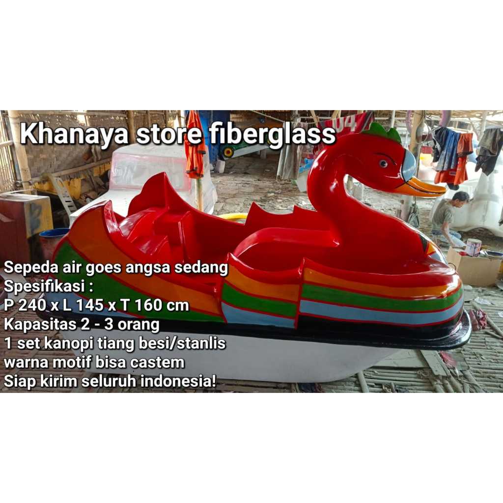 Jual Sepeda air goes angsa merah_Perahu goes angsa merah_Sepeda air ...