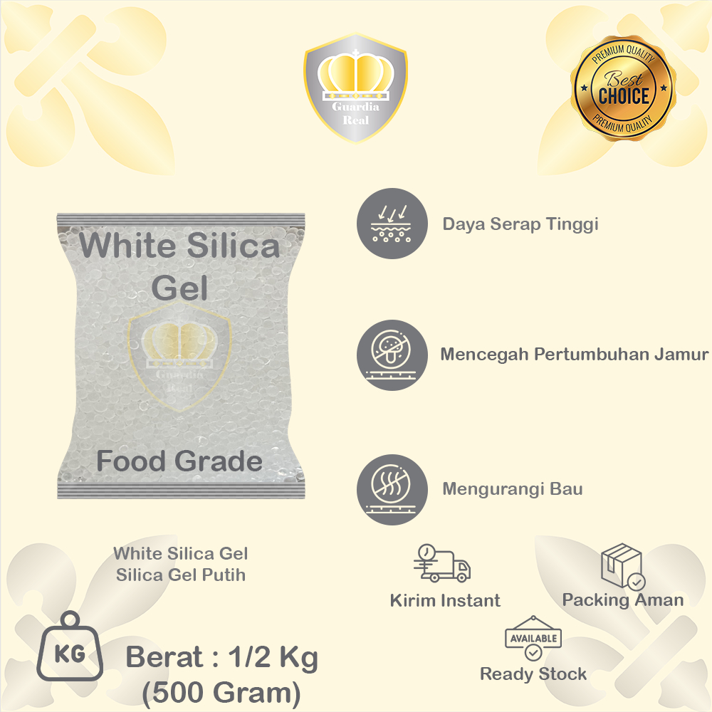 Jual White Silica Gel 1 2 Kg 500 Gram Silika Gel Putih 1 2 Kg 500