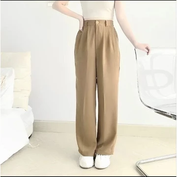 Loose Pants 332 PREMIUM Trousers Wanita Anti Kusut Celana Kulot Highwaist Wanita Bahan Jatuh