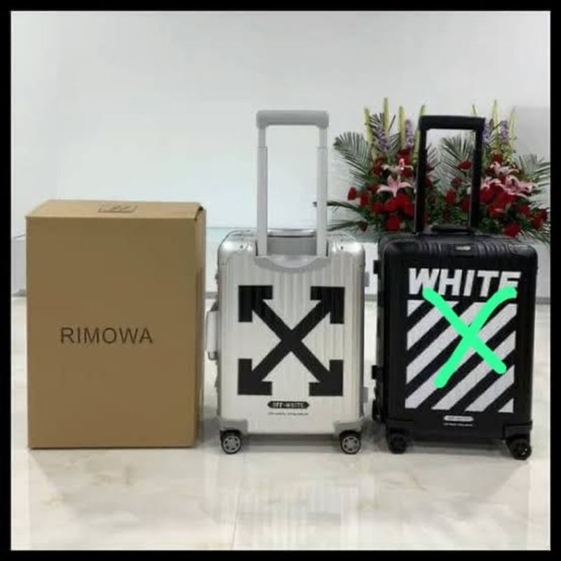 KOPER TRAVEL OFF WHITE X RIMOWA LUGGAGE IMPORT MEWAH VIP