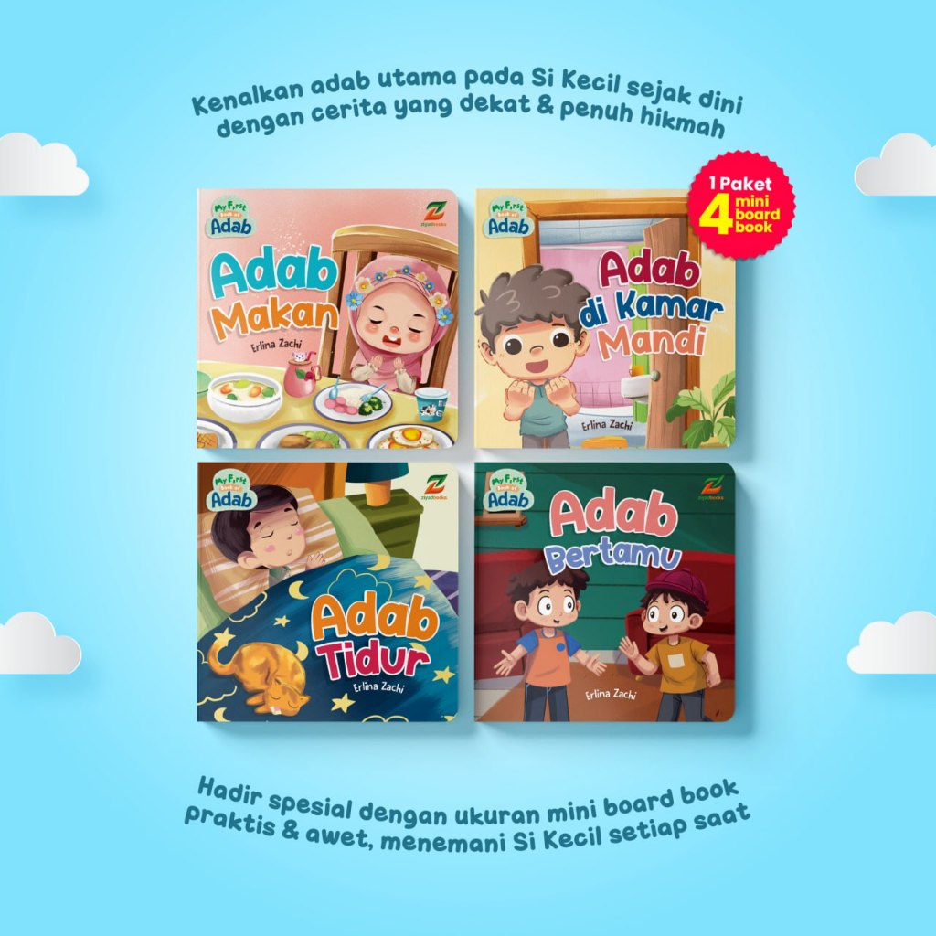 Jual My First Book of Adab Buku Adab Anak Islam Paket Isi 4 Mini ...