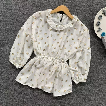 Flower Blouse Bunga Blouse Korean Style Vintage Baju Atasan Wanita