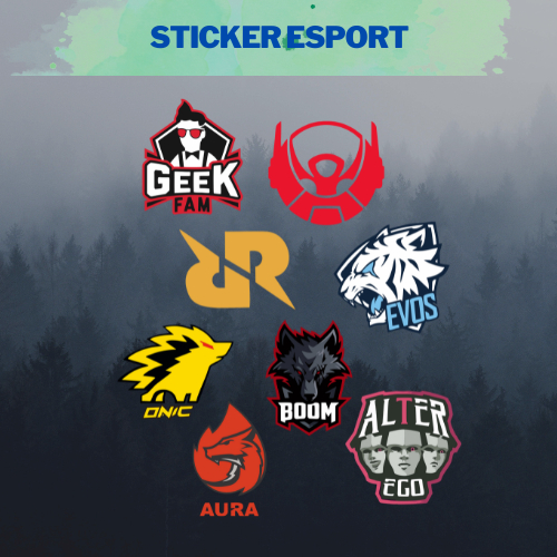Jual Sticker Logo Tim Esport, Onic, AlterEgo, Aura, RRQ, Bigetron, Evos ...
