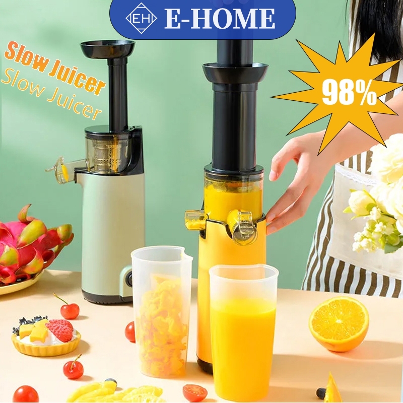 E-Home SLOW JUICER 98% FRESH FRUIT Electric Portable blender juss buah  Fruit Extractors Squeezer Mini Automatic PresserJuicer Machine Filter-Free