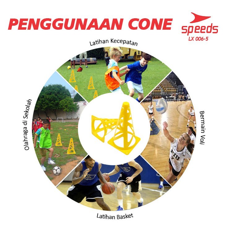 Jual SPEEDS Cones cone kerucut/kun full 23 cm isi 1 pcs Rapat untuk ...