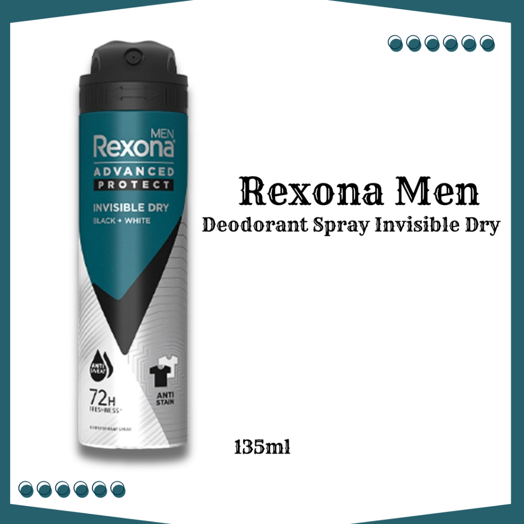 Jual Rexona Men Antiperspirant Deodorant Spray Invisible Dry Black and ...