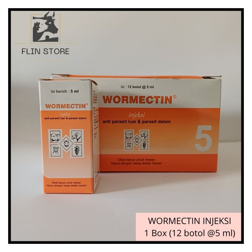 Jual Wormectin Injeksi 5 ml (1 box isi 12 botol) Medion – Antiparasit ...