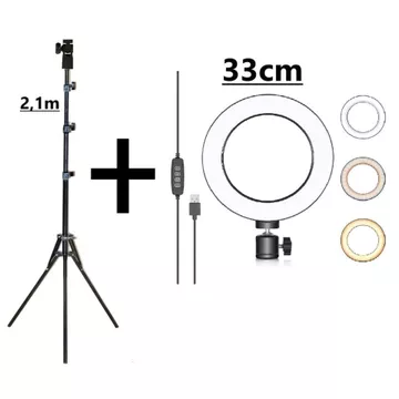 ✅ GARANSI✅ HOLO Ring Light 33cm Dan 26cm Light Stand Tripod 2M Selfie Vlogger Livestreamer SATU