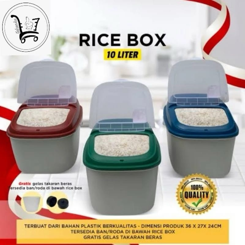 Jual Tempat Penyimpanan Beras 10Kg Rice Box | Shopee Indonesia