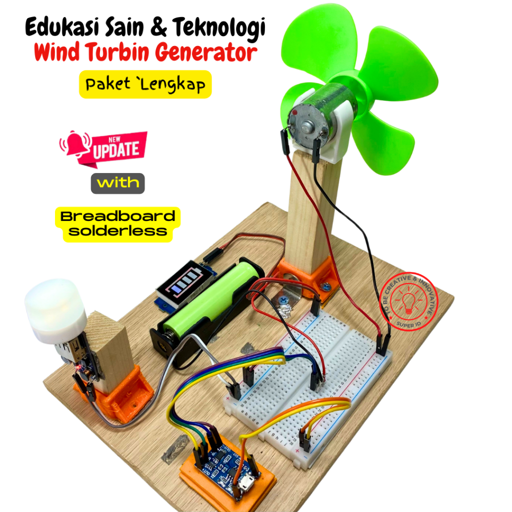 Jual Kit DIY merakit mini wind turbine generator / pembangkit listrik ...