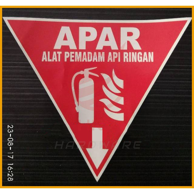 Jual Sticker Segitiga Apar Penanda Alat Pemadam Api Rambu Tabung Apar