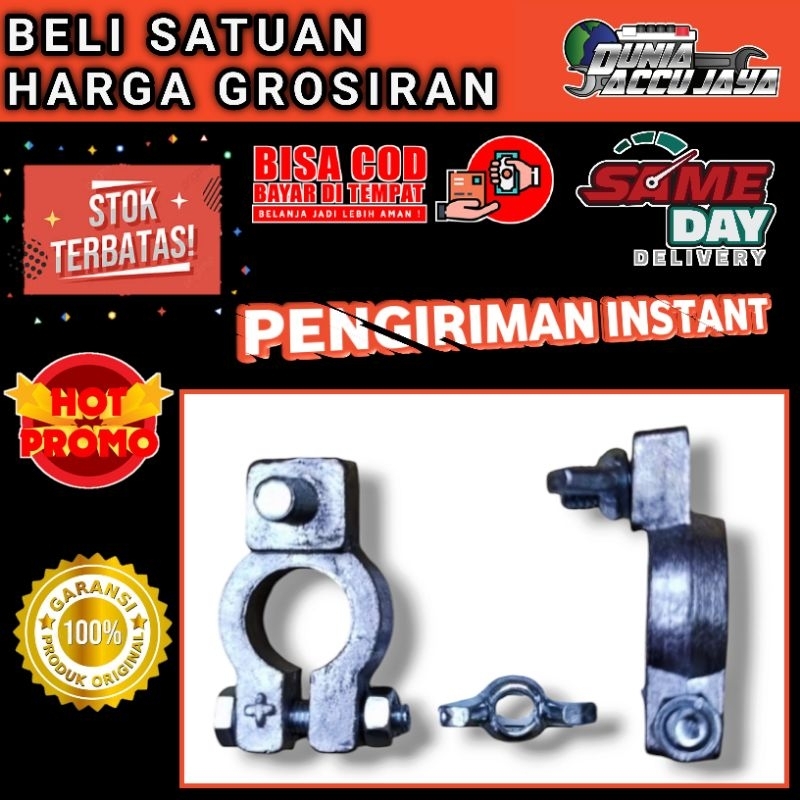 Jual 1 set Kepala / terminal / klem aki mobil ukuran besar untuk type ...