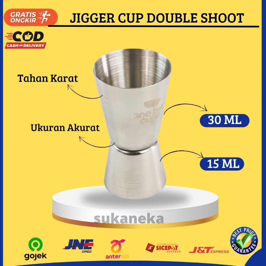 Jual Jigger Cup Gelas Ukur Bartender Jiger Stainless Steel Double Shot ...