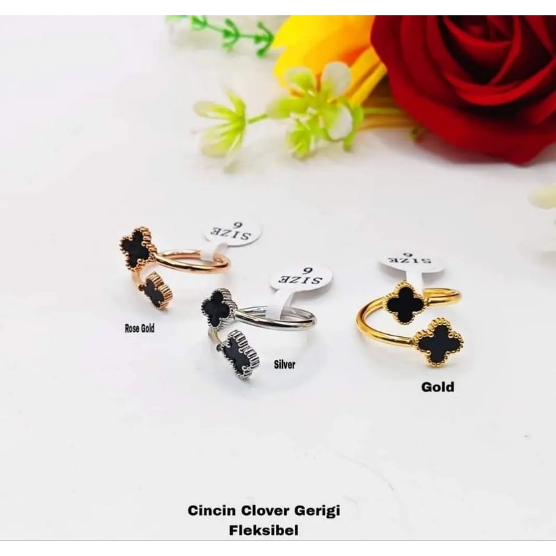 Jual cincin clover gerigi fleksibel | Shopee Indonesia