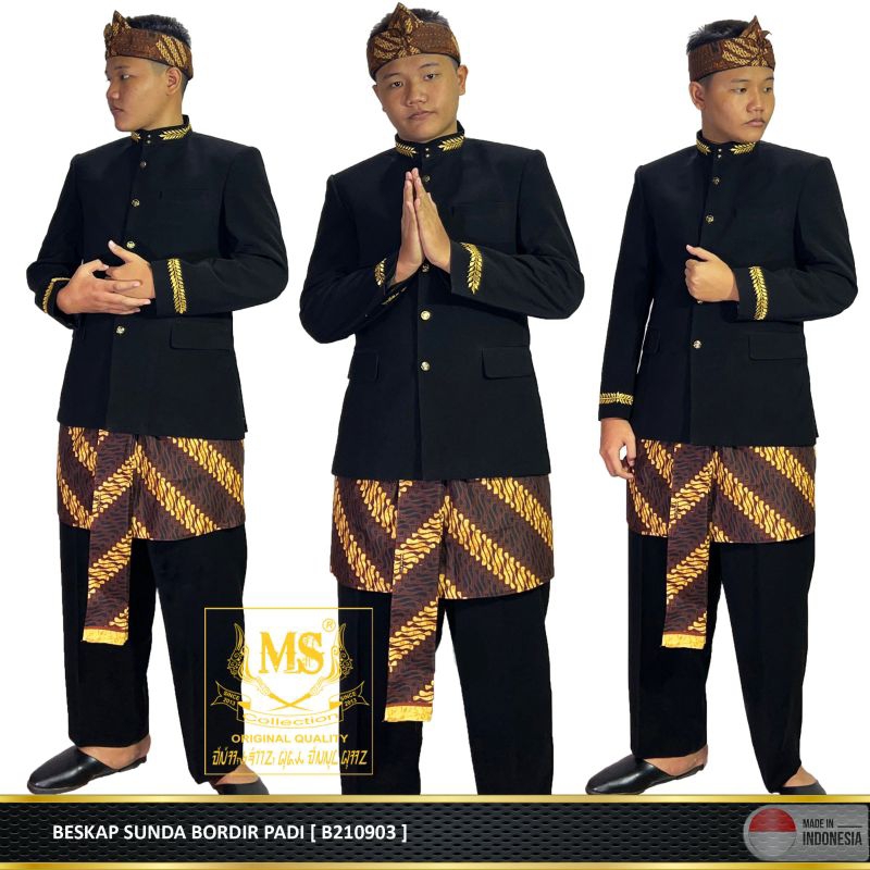 Jual BESKAP SUNDA BORDIR PADI ( ATASAN ) | Shopee Indonesia