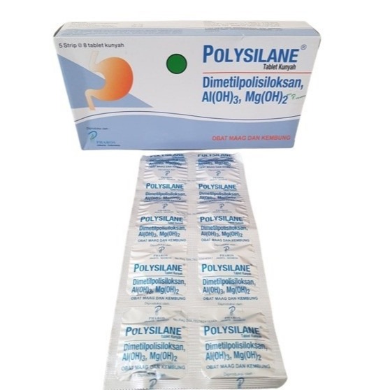 Jual POLYSILANE BOX Tablet Kunyah (Isi 40 Tab) | Obat maag | Shopee ...