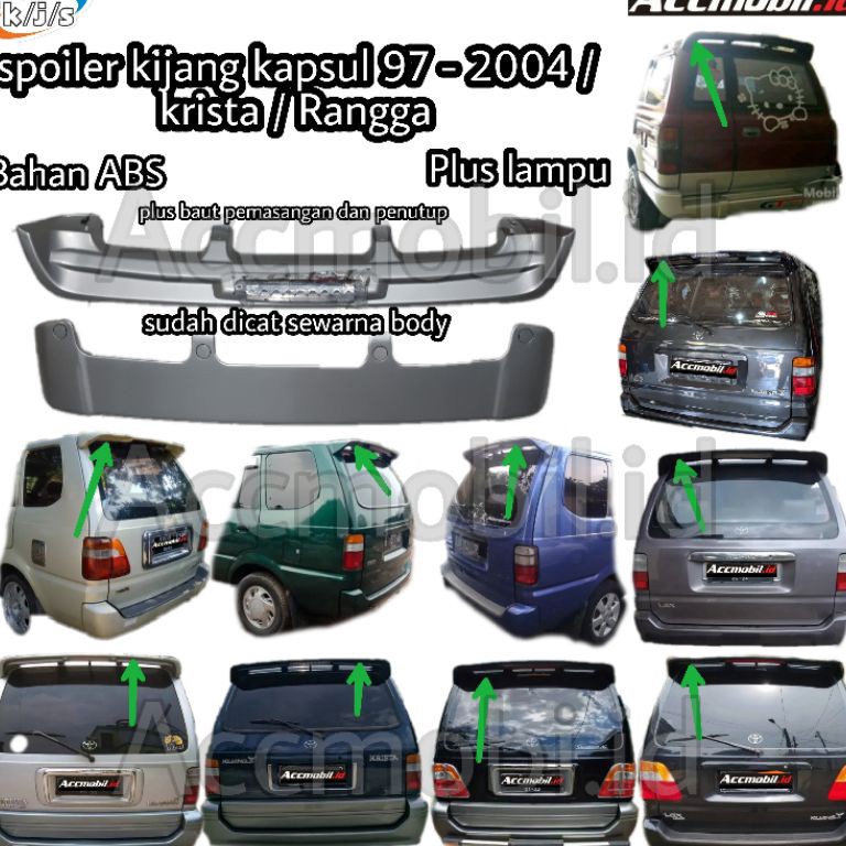 Jual Harga Spesial Spoiler Toyota Kijang Kapsul Lgx Lsx Efi Krista Plastik Dengan Lampu