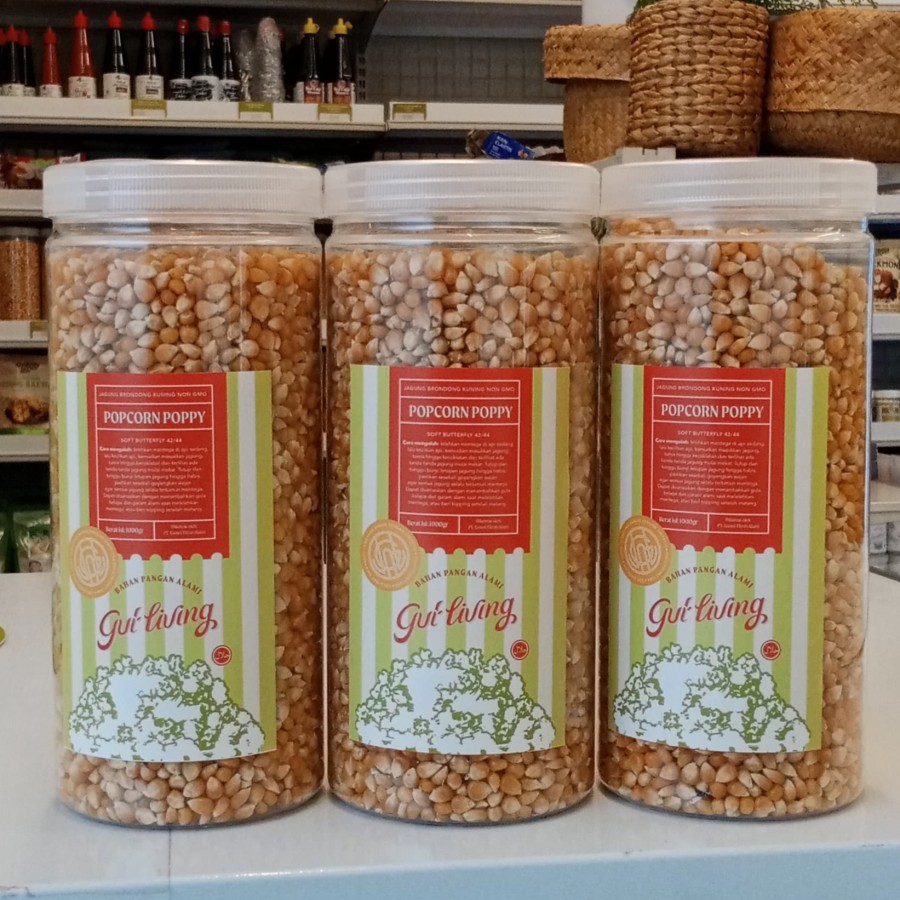 Jual Poppy Popcorn Jagung Brondong Kuning Non GMO Gut Living Butterfly ...