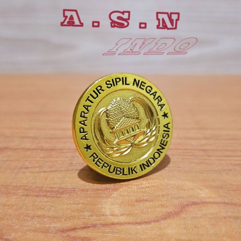 Jual Lencana Korpri Bulat Bahan Cor Pin Korpri Asn Magnet Pin P3K Pns ...