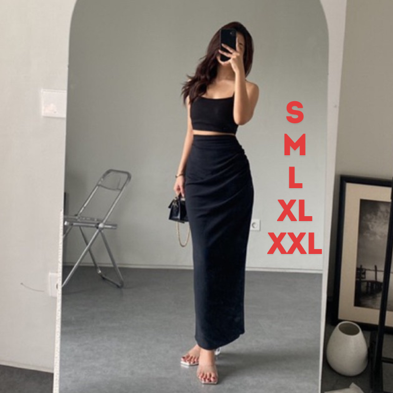 Jual Alterna - Rok Wanita Long Skirt Korean Style Rok Span Panjang ...